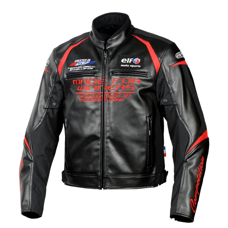 エルフ Elf エボルツィオーネPUレザージャケット ブラック&レッド EJ-W108-BR-M バイク用 M 23,048円