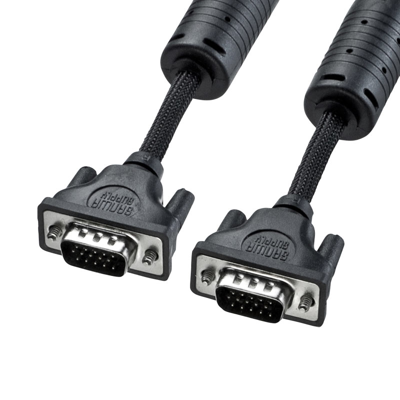 （まとめ買い）ナイロンメッシュディスプレイケーブル アナログRGB 5m KC-NMV50K [x3]
