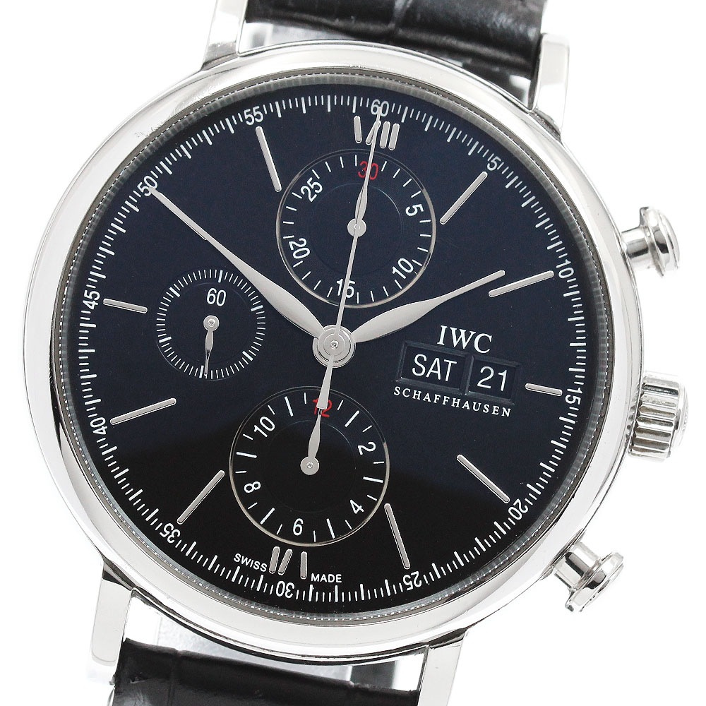 IWC IWC SCHAFFHAUSEN IW391008 ポートフィノ デイデイト クロノグラフ 自動巻き メンズ 保証書付き_944483【中古】