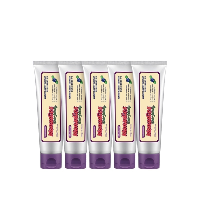 [5+5]モンディエス幼児/子供低フッ素キッズ歯磨き粉（ブルーベリー）5EA set