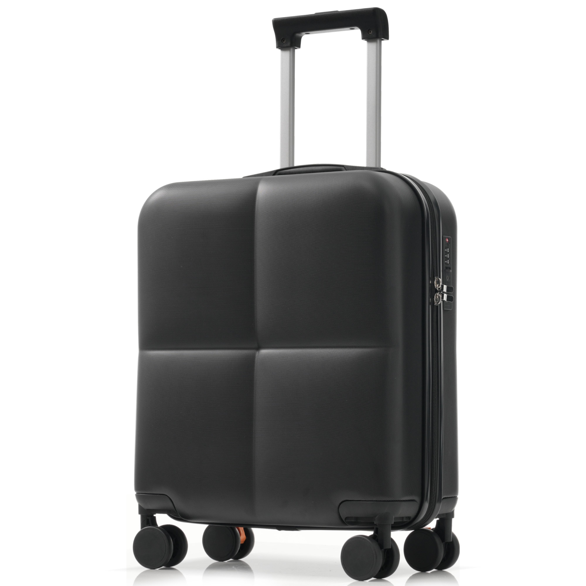 スーツケース キャリーバッグ キャリーケース Sサイズ 小型 超軽量 ファスナー式 TSAロック搭載 フック機能付き 360度回転 旅行 おしゃれ 人気色GG3466 Black ABSG14