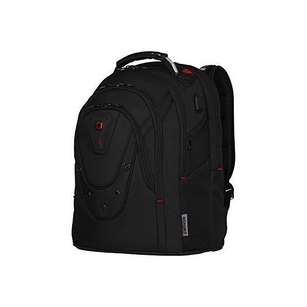 Wenger Ibex Ballistic Deluxe Laptop Backpack 35.56 cm 14 Inches 40.64 cm 16 Inches Black 並行輸入品