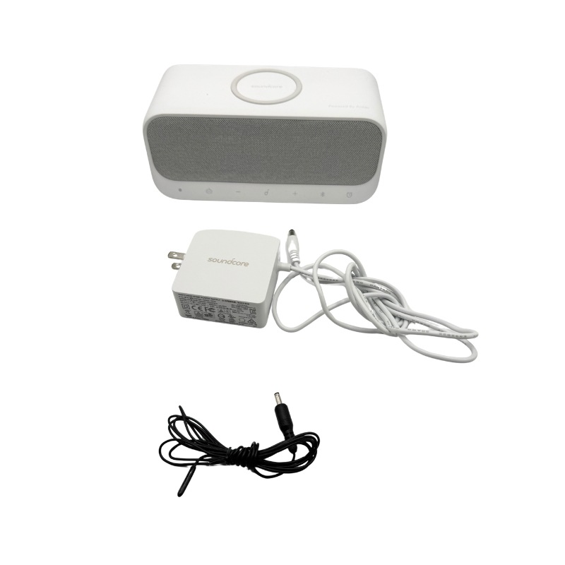 【中古 動作確認済】 Anker Soundcore Wakey Qi 対応 Bluetooth スピーカー ワイヤレス充電器 ラジオ ホワイト