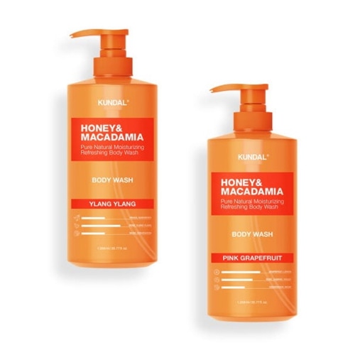 クンダルピュアボディウォッシュイランイラン1058ml +ピンクグレープフルーツ1058ml保湿鎮静香りしっとりボディケア