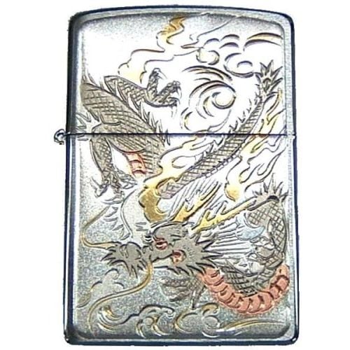 200FB電鋳板プレート貼り デンチュウバン ドラゴン.MB オイルライター