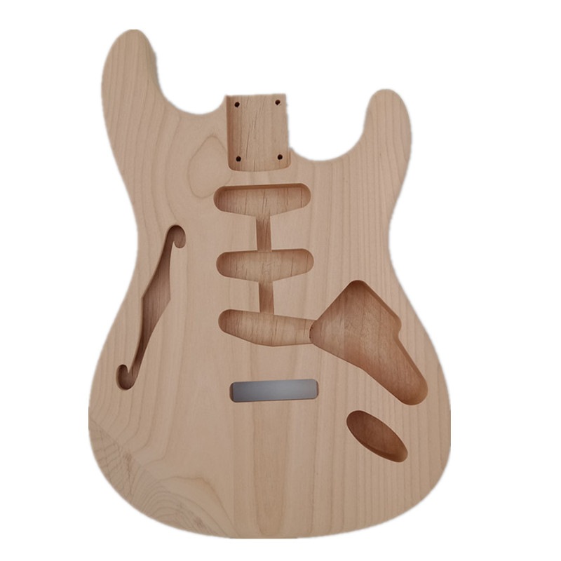 6弦単波エレキギターF穴AlderボディはSTエレキギターに適しており無漆エレキギターボディ3 SコースBJ 560