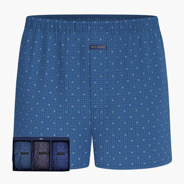 ビッグサイズ純綿60番手メンズ四角トランクスパンツ3枚セットMCG1488