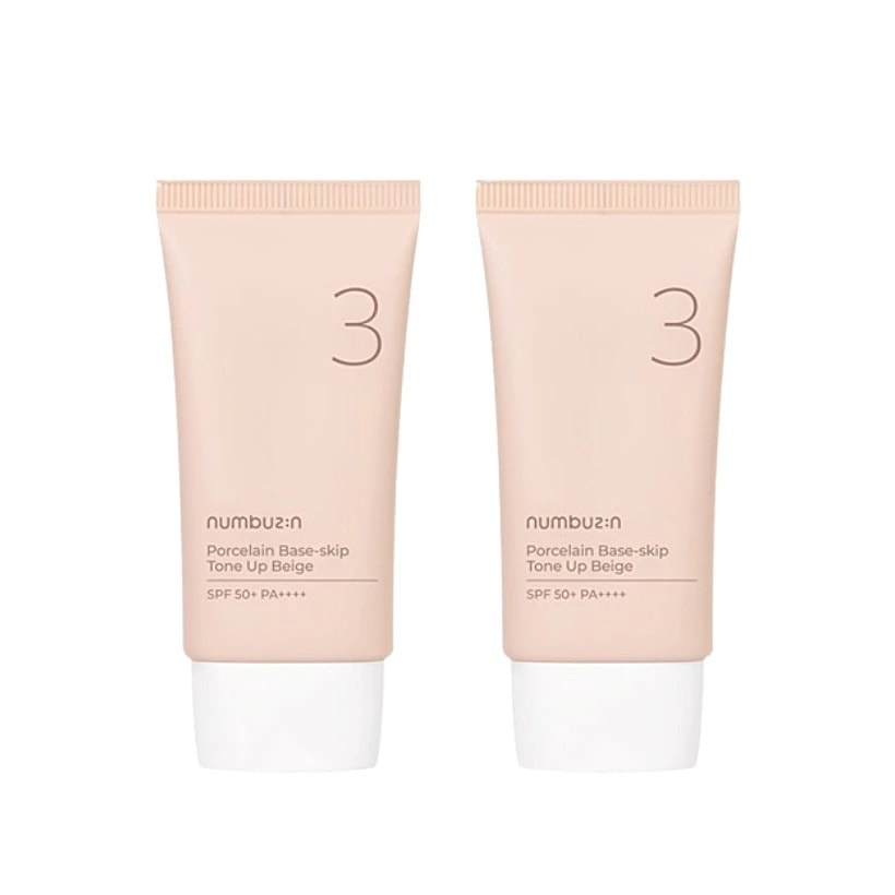 [1+1] 3番 ノーファンデ陶器肌トーンアップクリーム SPF50+PA++++ 50ml 2個