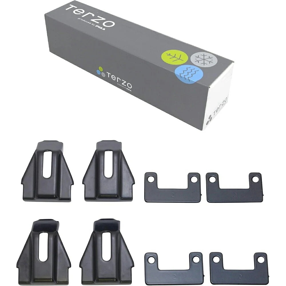 PIAA Terzo(テルッツォ) ルーフキャリア ベースキャリア 車種別取付ホルダーセット ダイレクトルーフレールタイプ エアロバー用 4個入 ブラック【レクサス RX NX LX メルセデスベンツ