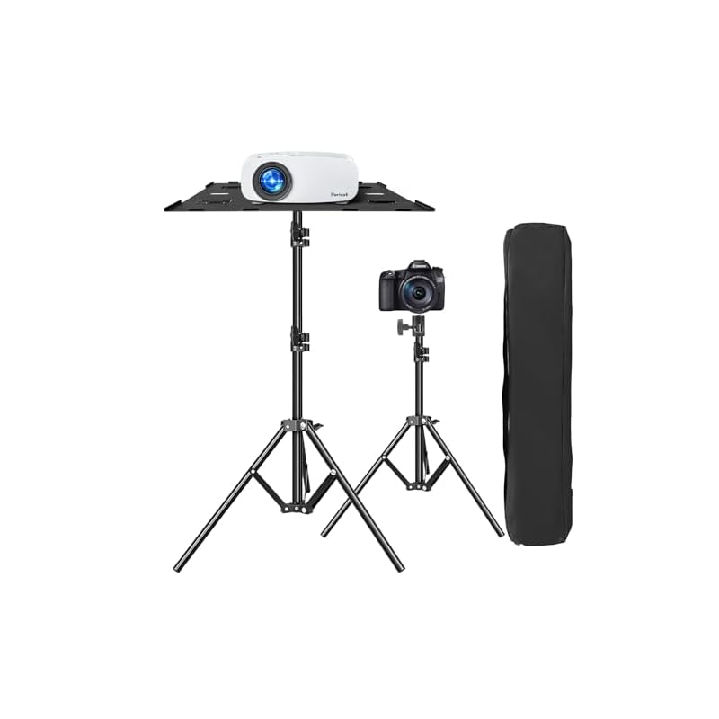 Pericat プロジェクター台 「一台多役＆安定」プロジェクタースタンド 三脚式 プロジェクター専用台 63cm157cm カメラノートPC適用高さ3段階調整機能 折りたたみ式 収納便利 耐荷重プロジェクター台