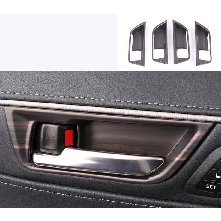 ハリアー80系 内側ドアハンドルカバー アクセサリー 新型ハリアー 木目調 インテリアパネル　ドアハンドルプロテクター