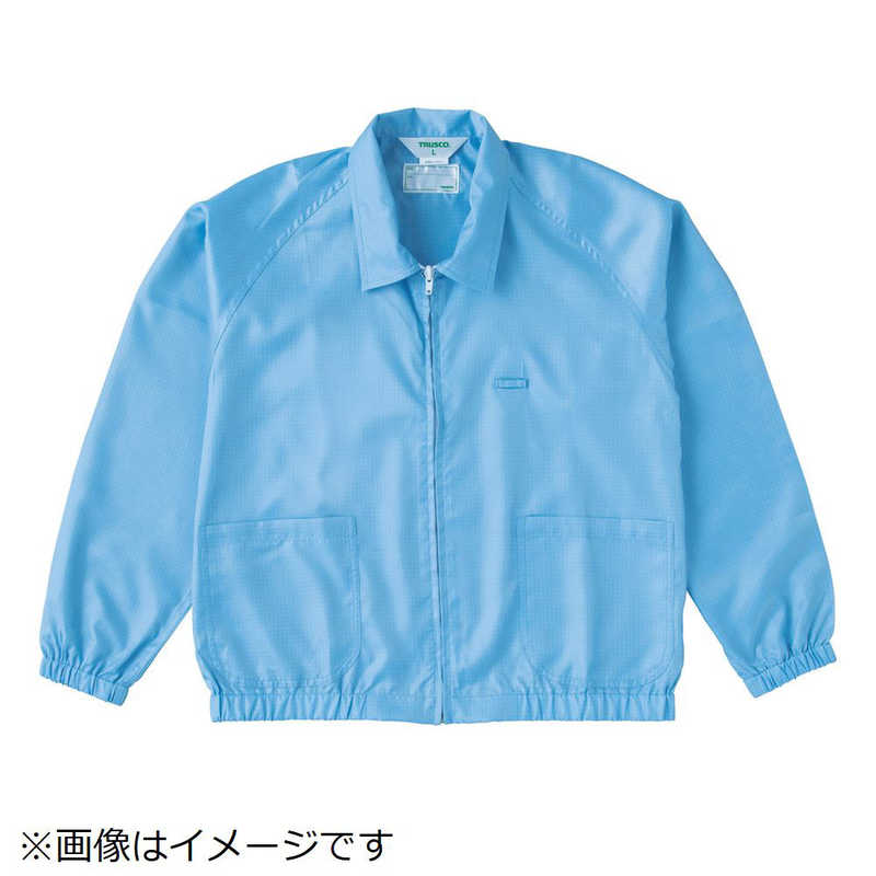 トラスコ中山　制電糸グリッド仕様ジャケット(衿付) ブルー 3L　TCLGJB3L 6,125円