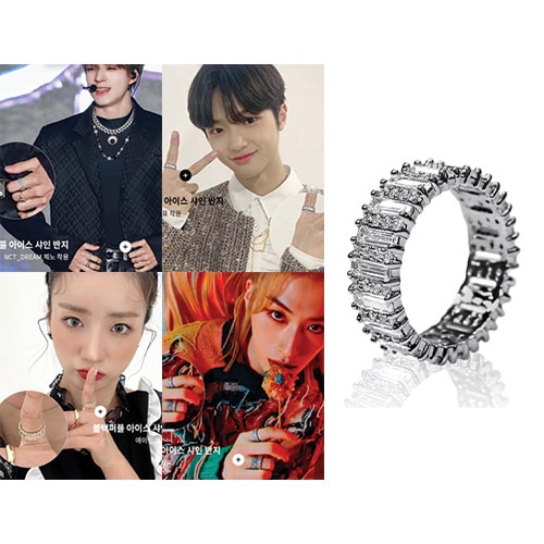 [BTSジェイホープ/NCT ジェノ 着用]アイスシャインリング(4color)人気ジュエリー 韓国ファッションスタイル デイリーアクセサリー 韓国ファッション