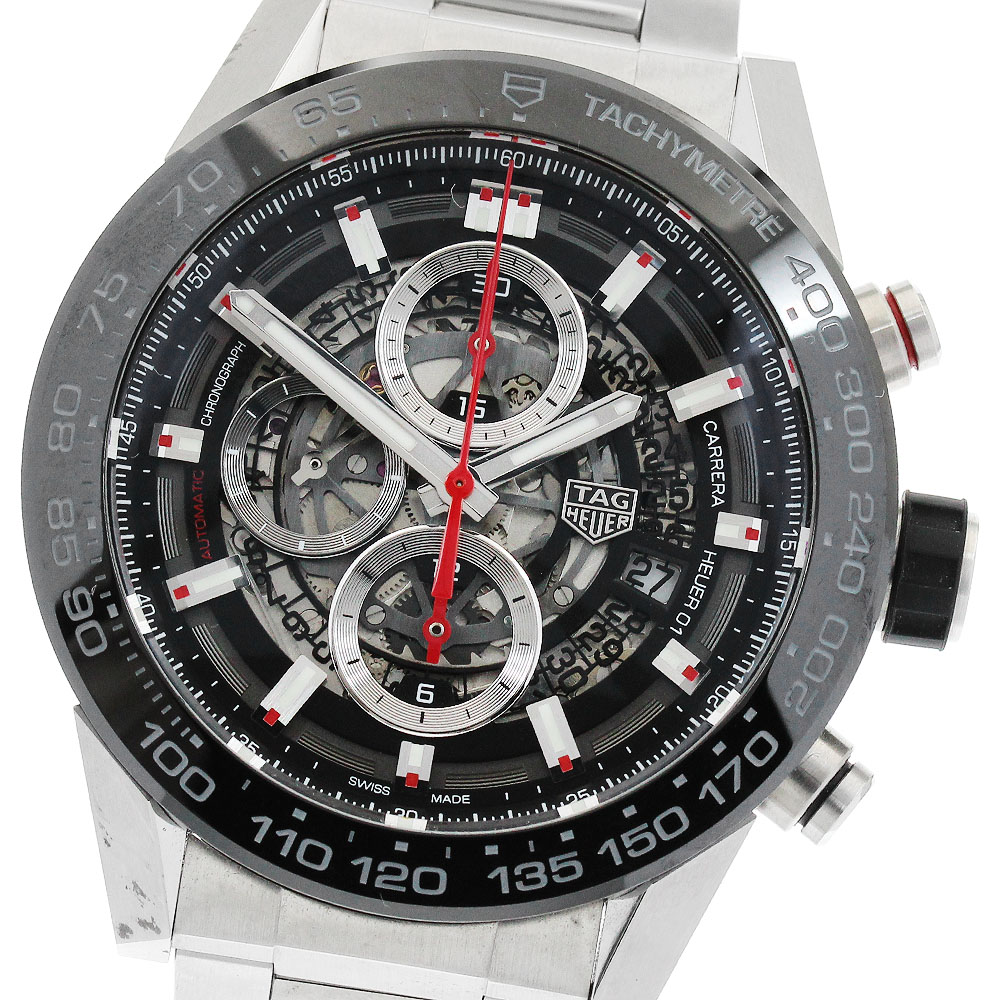 タグホイヤー TAG HEUER CAR2A1W.BA0703 カレラ デイト クロノグラフ 自動巻き メンズ 良品 保証書付き_885240【中古】