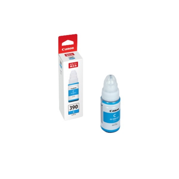 (まとめ) CANON(キヤノン) (純正) インクボトル シアン GI-390C (×3セット)