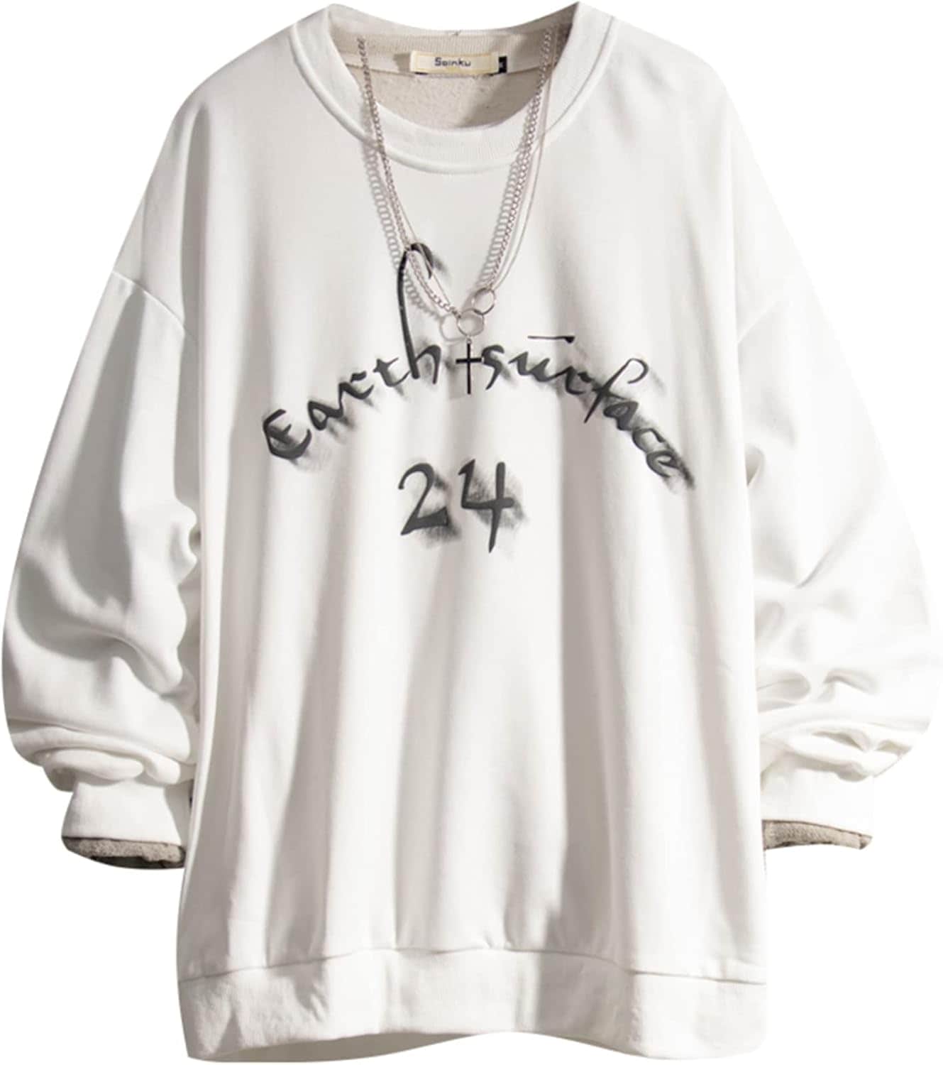 男性用 春秋 パーカー プルオーバー クラシック ヒップホップ系 プリント クルーネック ビッグシルエット 流行し 通気性 ストレッチ 体型パカー トップス トレーナー カジュアル カッコイイ 普段着