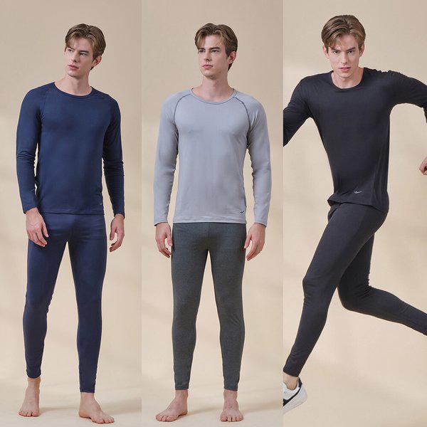 プロウォーム ピーチ起毛 メンズ肌着 上下3点セット