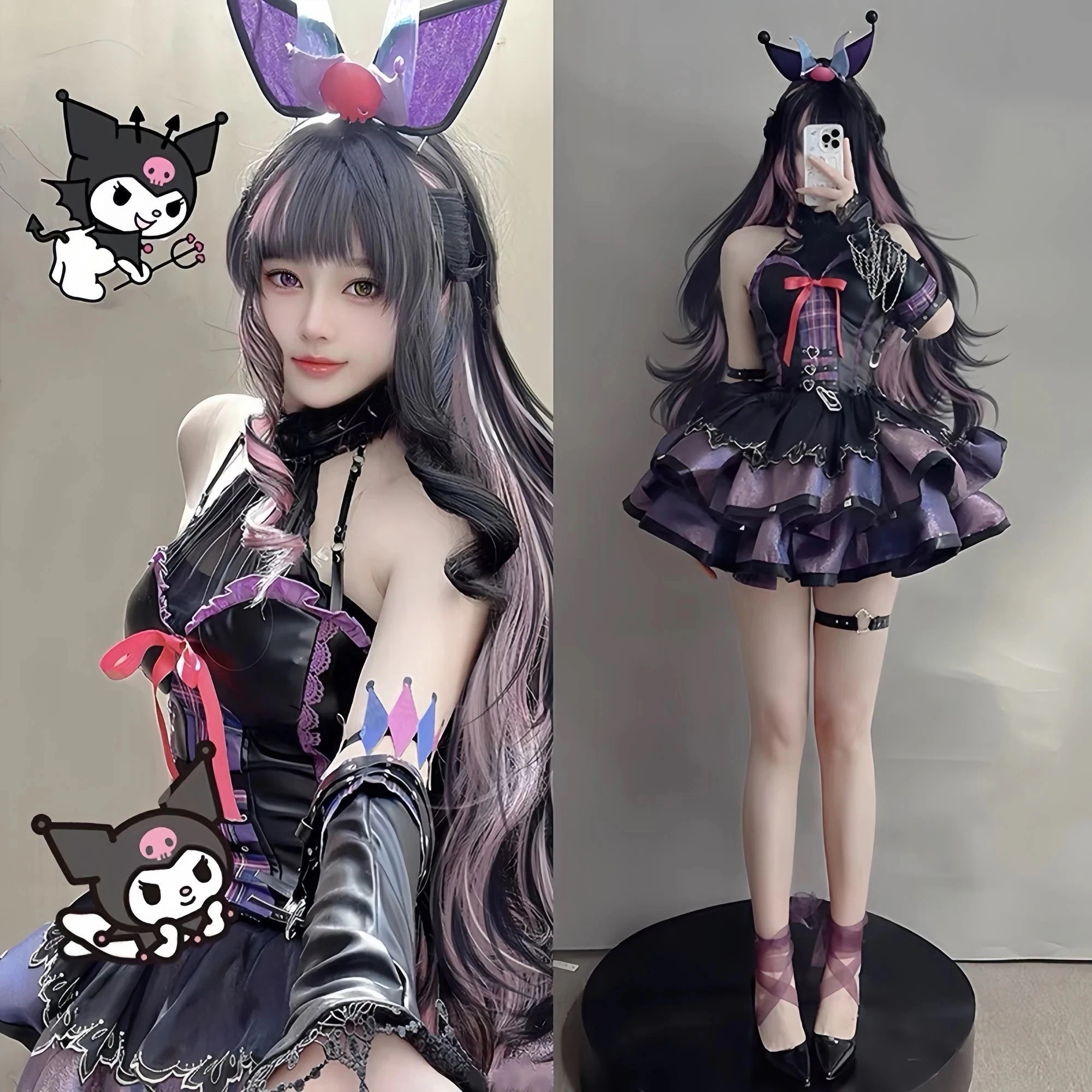 【在庫あり】 永劫無間 玉玲珑 コスチューム クールロミ コラボ コスプレ セット かわいい ゲーム 衣装 ロリータ～メイド ドレス 衣装コスチューム