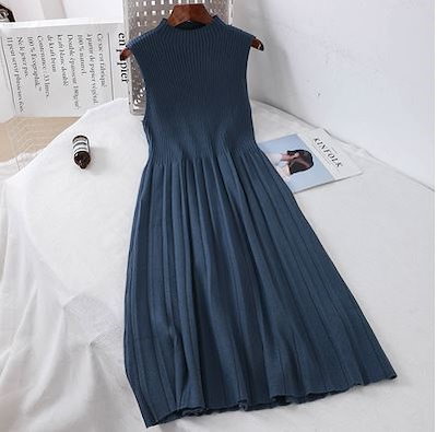 ２色展開 ノースリーブですっきり魅せ?プリーツ ...のサムネイル