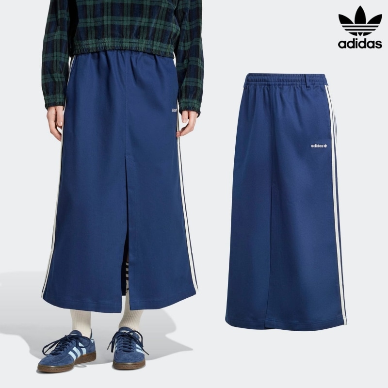 [ADIDAS] アディダス レディース コットンツイル ミディスカート / NIGHT INDIGO
