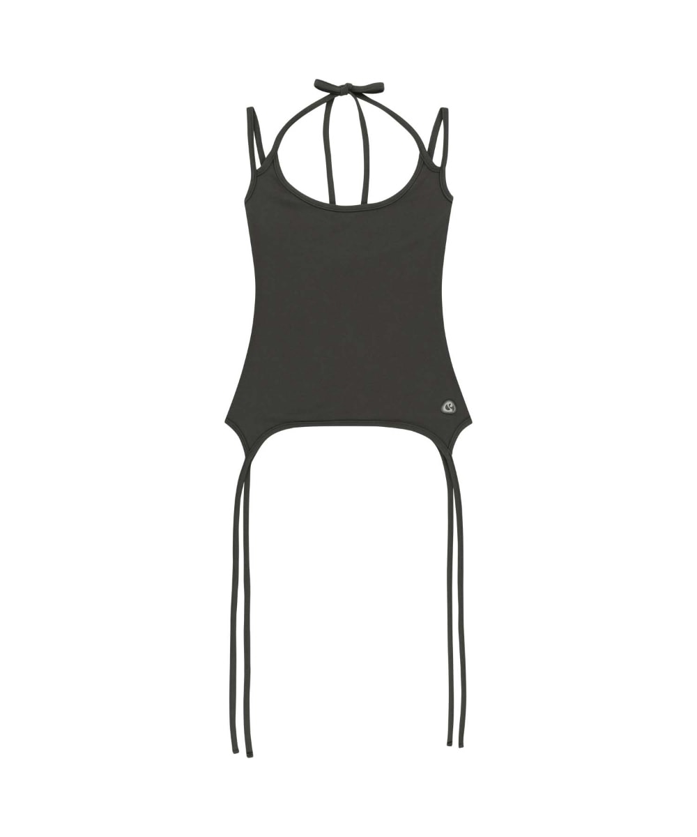 【COYSEIO】 HALTER STRAP SLEEVELESS : CHARCOAL