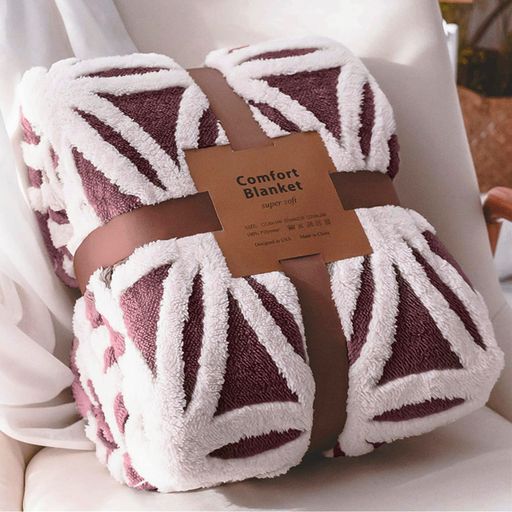 SLEDAR(スレダー) 毛布 掛け毛布 シングル 発熱二枚合わせ パイル シープ調 ふわふわ 丸洗いOK 抗菌防臭 防ダニ加工 北欧風 プレゼント 秋冬 (150X210CM,ローズブラウン)