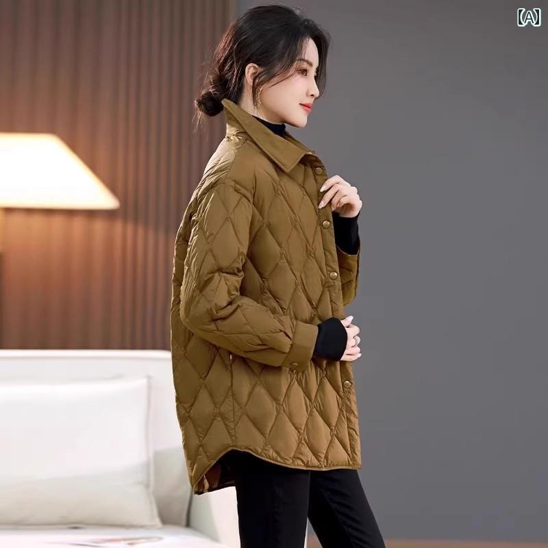 レディース 薄手 黒 ダウンジャケット 冬 ファッション 豪華感 丈 スリム モテ服 18,561円