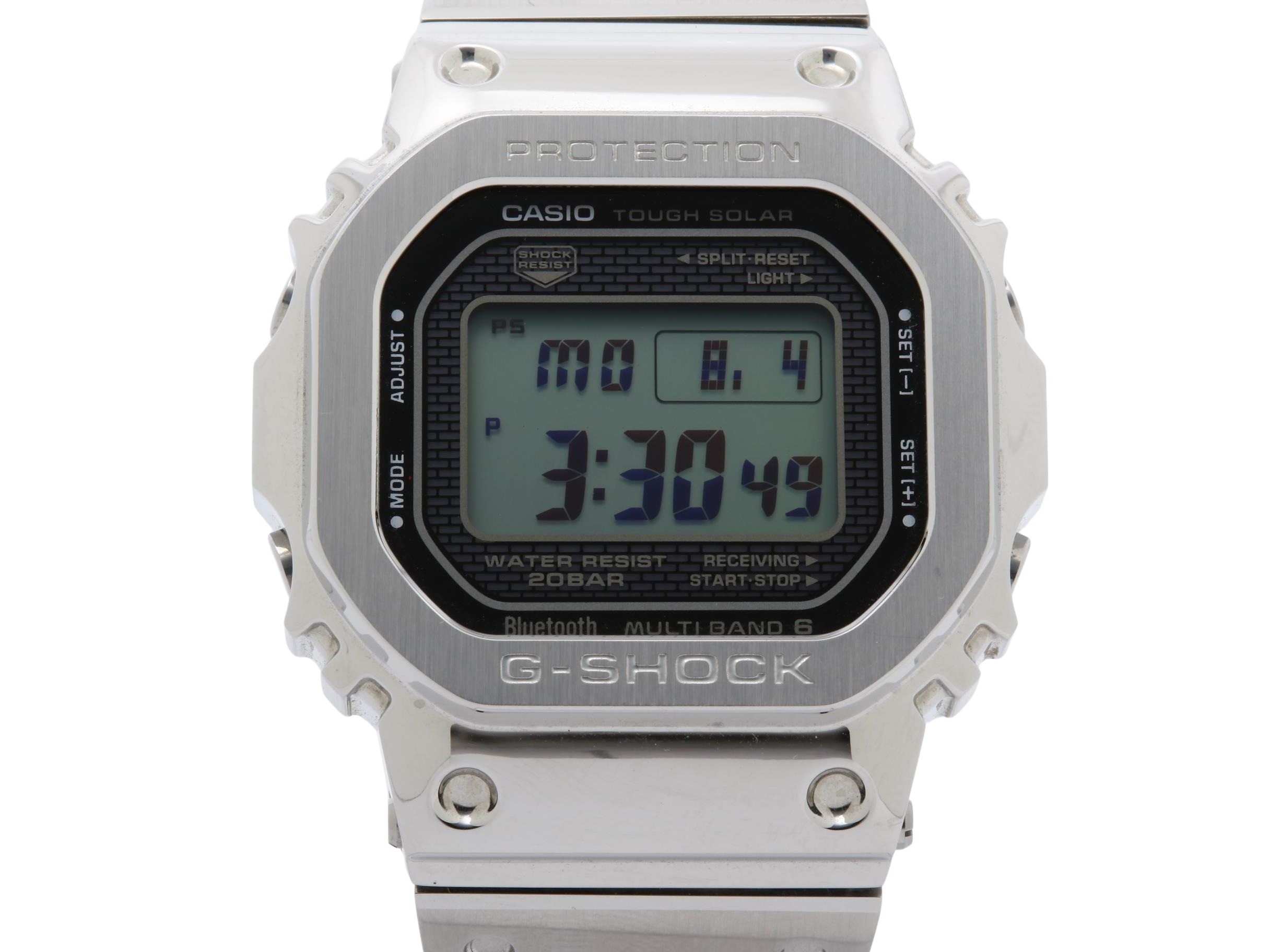 腕時計 G-SHOCK フルメタル GMW-B5000D-1JF シルバー デジタル文字盤 ステンレス メンズ デジタル ソーラー電波【本物保証】
