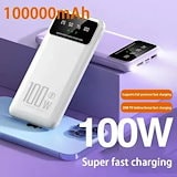 デジタルディスプレイ付きパワーバンク,200000mAh, 120W Qoo10] ファーウェイ Xiaomi-デジタルディスプレイ付きパ