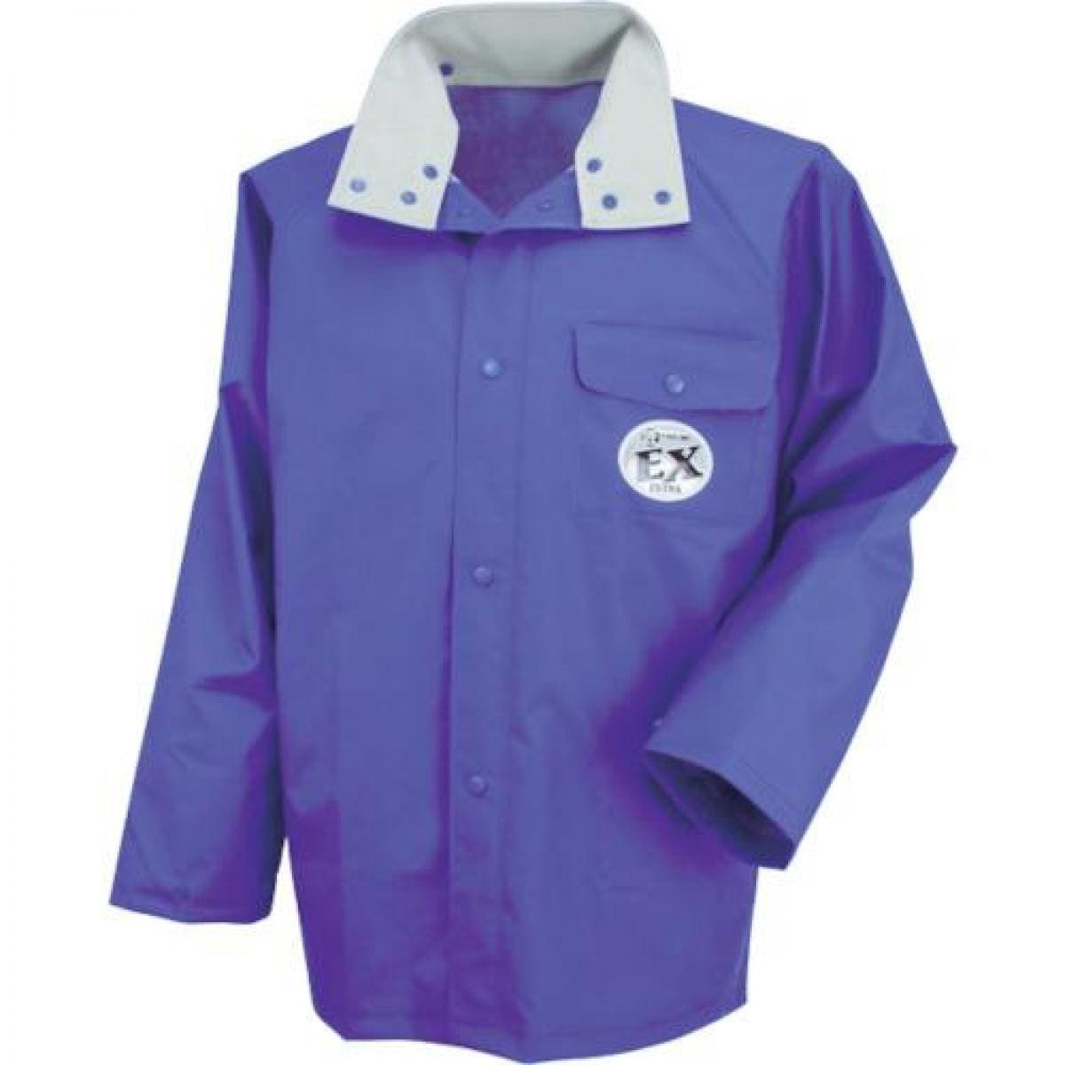 カジメイク レインジャケット 匠EXレインジャケット 1010 ブルー 3L ワーキングレイン 雨具 ジャケット 工事現場 林業 農作業 フード付