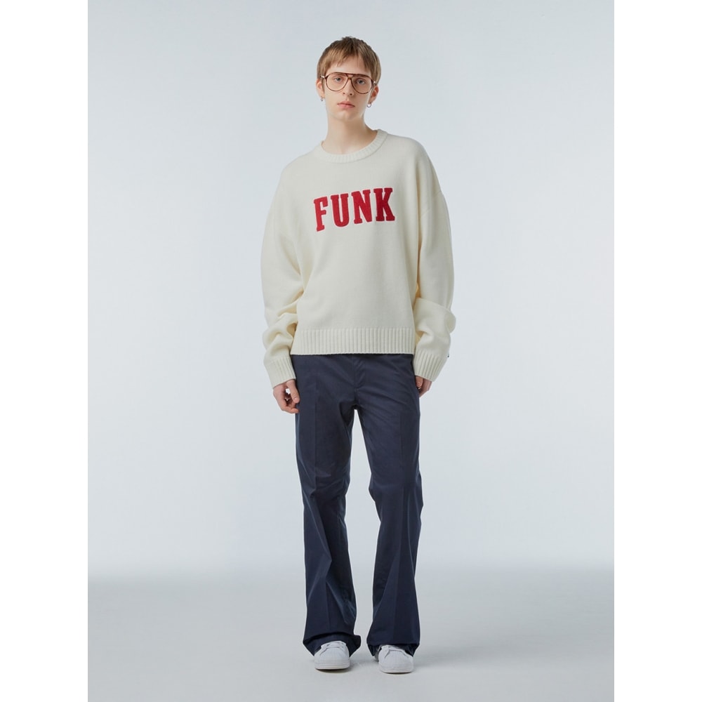 INSTANTFUNK Msセミブーツカットトラウザーネイビー