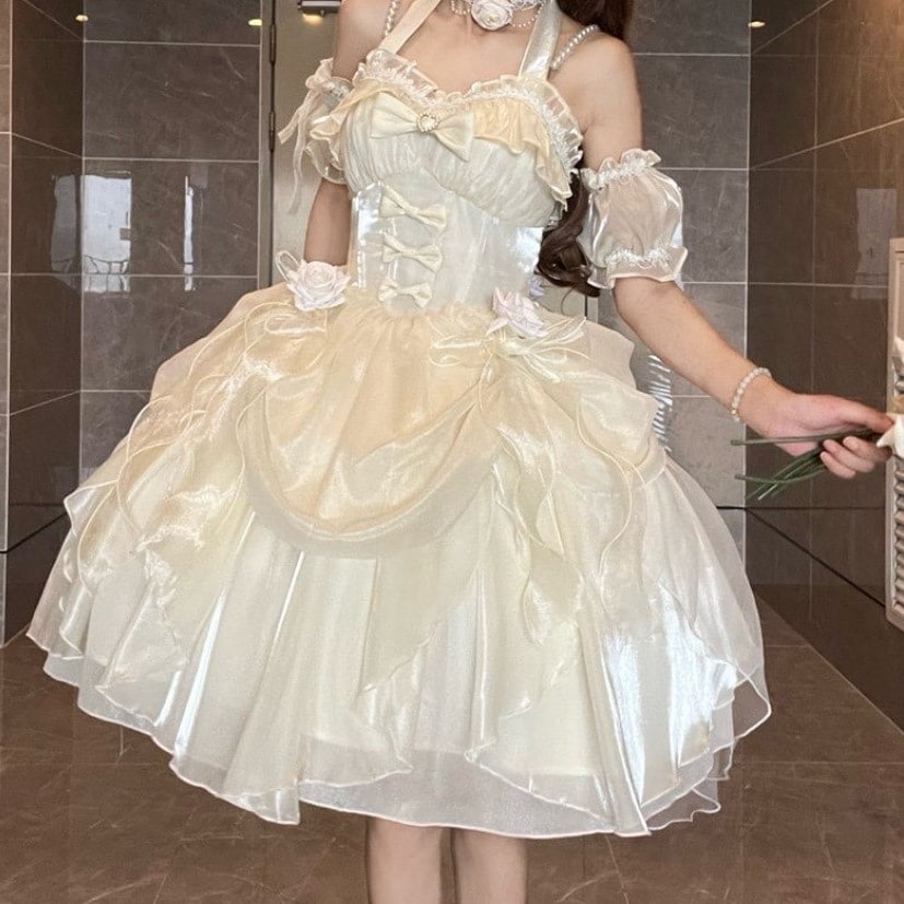 クリスマス衣装cosplay二次元cos ゴシック ホルターネックドレス ラブリーロリータ 貴族風 レ 公主メイド服洋装 JSKホルタードレス