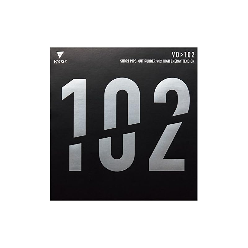 [ヴィクタス] 卓球 ラバー VO102 表ソフト ハイエナジーテンション 攻撃用 ブラック MAX 020222