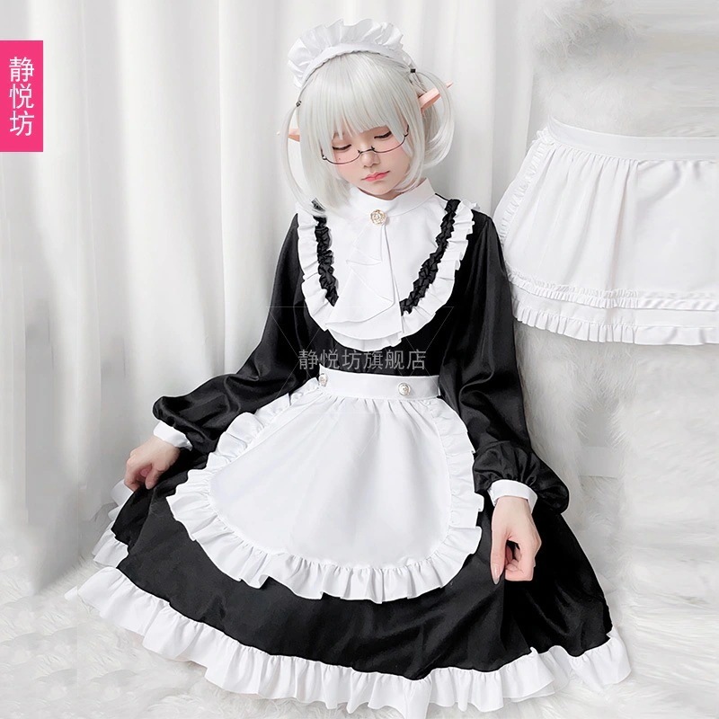 日本の秋葉原キャットウーマン白黒メイド服長袖アニメコスプレ宮殿コスメイド制服誘惑 7,460円