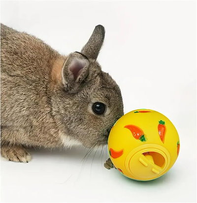 他サイト： うさぎ おもちゃ ボール 遊びながらおやつをGET コロモグ 7.5cm(イエロー)の商品画像