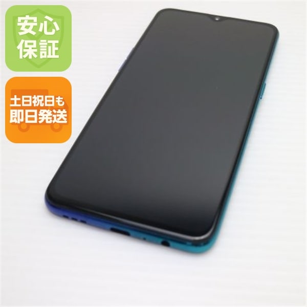 美品 OPPO Reno A 64GB ブルー スマホ 106