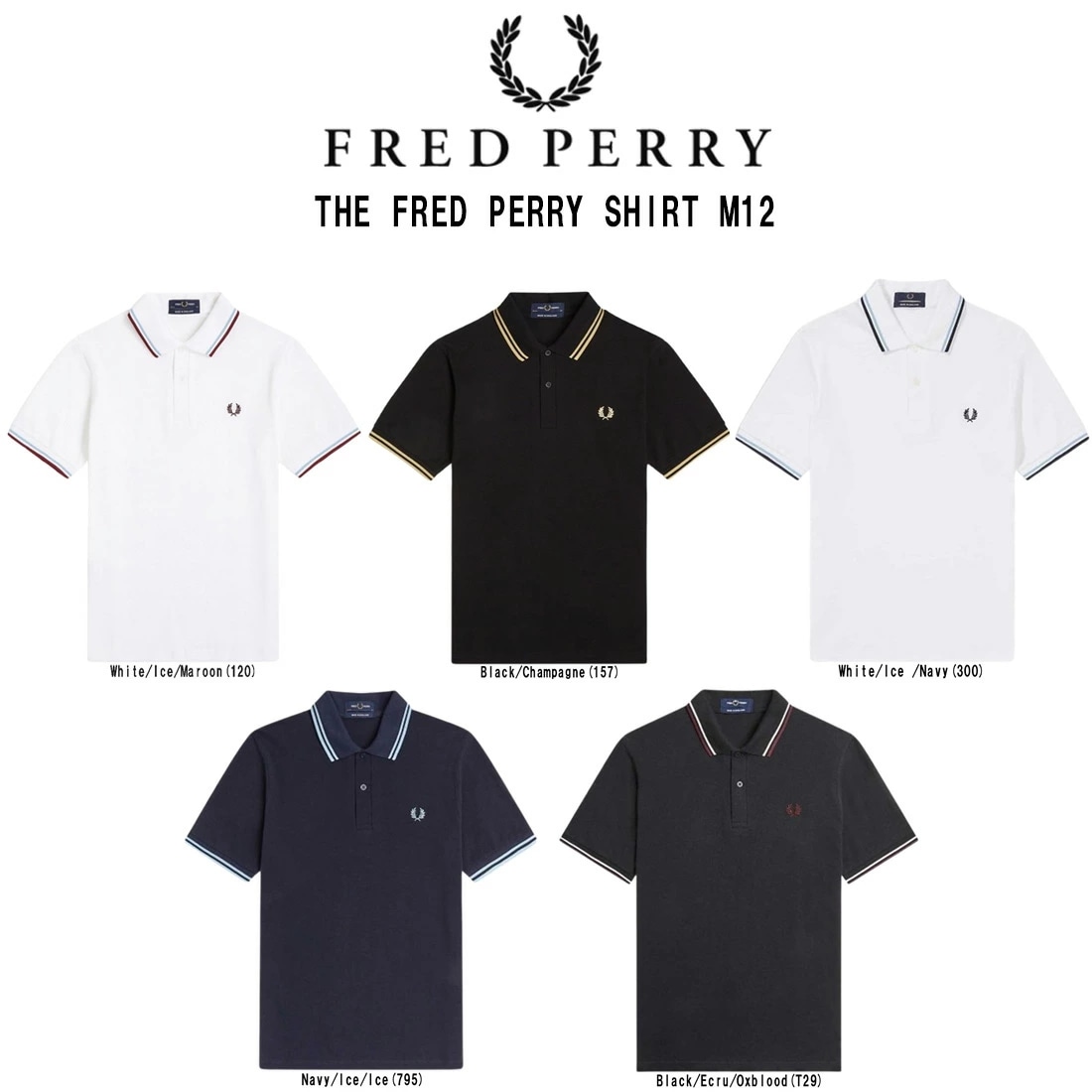 FRED PERRY ポロシャツ ボックスフィット 刺しゅう ロゴ コットン ピケ 半袖 ライン カジュアル ストリート メンズ THE FRED PERRY SHIRT M12