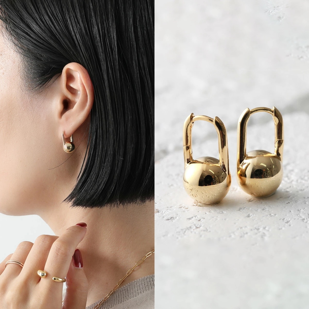 MARIA BLACK マリアブラック ピアス Schlesi シュリーシ 101055YG-PAIR レディース シルバー925 18K アクセサリー GoldHP