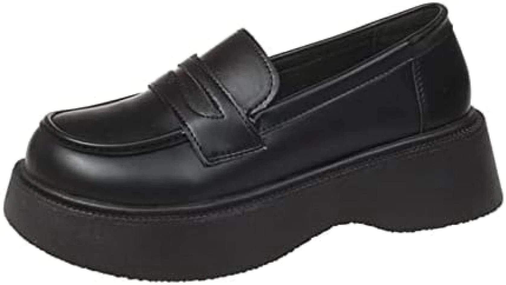 【今季トレンド】ローファー レディース 学生 厚底靴 学生靴 ロリータ靴 パンプス 4.5cmヒール 厚底 女子zkw1157877243