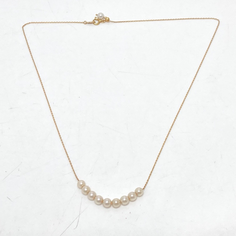 jewelry ジュエリー ネックレス K18 パール 10P チェーン アクセサリー K18 ゴールド