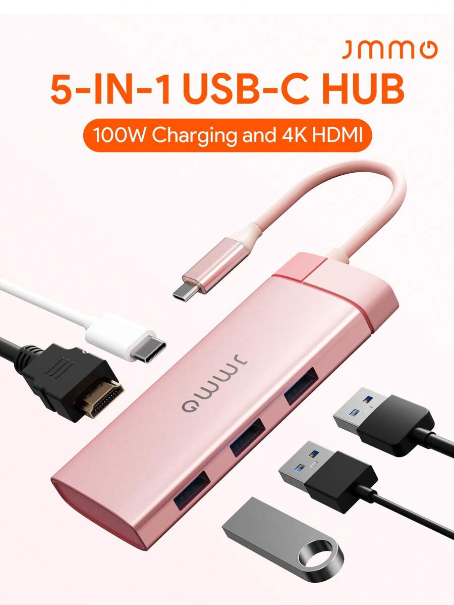 USB ハブ5 in 1 高速 USB C ハブType C ハブ4K USB C to USB3.0*3 & HDMI対応5 in 1 USB C ドック ほとんどのType-Cデ