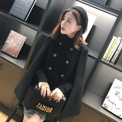 デート モテコーデ カラー豊富 アウター コート ポンチョ スリットスリーブ 襟付き Aライン スリット 前開き 高級感 ボタン かわいい 可愛い きれいめ カジュアル 上品 おしゃれ