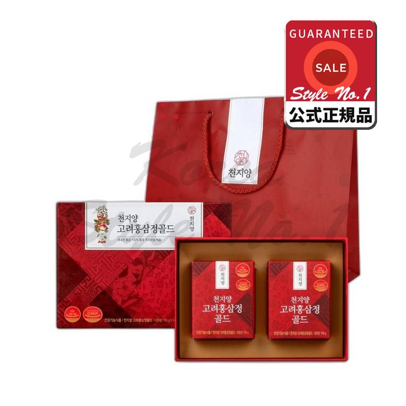 チョン・ジヤン高麗紅参錠ゴールド+ショッピングバッグ100g×2本2本100g