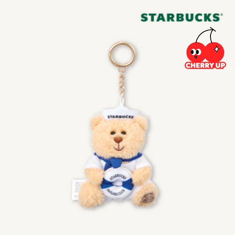 【新商品】【NEW】セーリングクラブ ベアリスタ キーチェーン韓国 スタバ 限定 スタバ タンブラー 韓国限定キーリング バッグチャーム マスコット くまモチーフ マリン 夏コーデ 航海 ヨット ブル