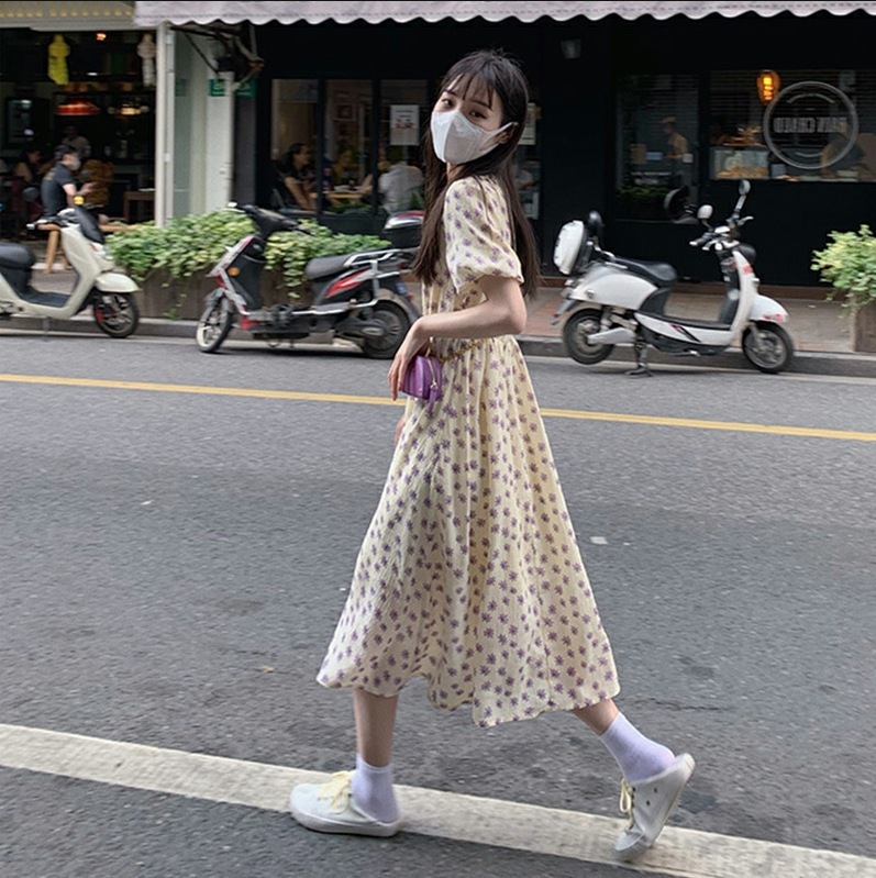 夏ワンピース 韓国ファッション ワンピース 無地 格安販売の ロングワンピース 伸縮 上品 体型カバー スカート