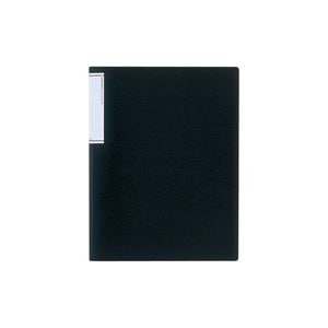 (業務用200セット) LIHITLAB クリアファイル/ポケットファイル (A4/タテ型) 超スリムタイプ N7110-24 黒