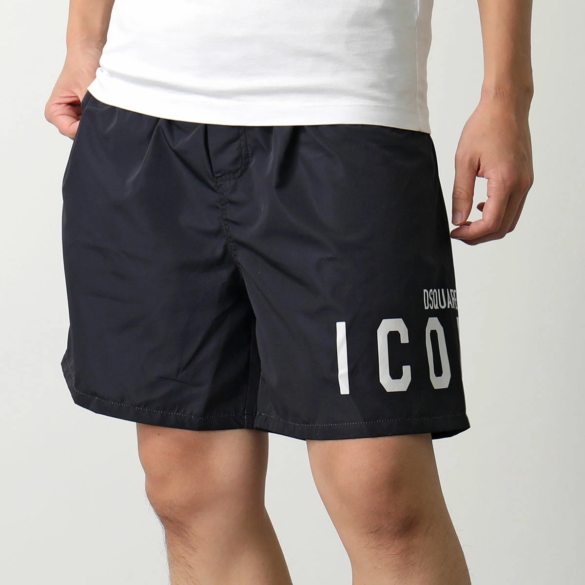 DSQUARED2 ディースクエアード スイムウェア BE ICON BOXER MIDI D7BM05380 メンズ ショートパンツ ロゴ 水着 水陸両用 010