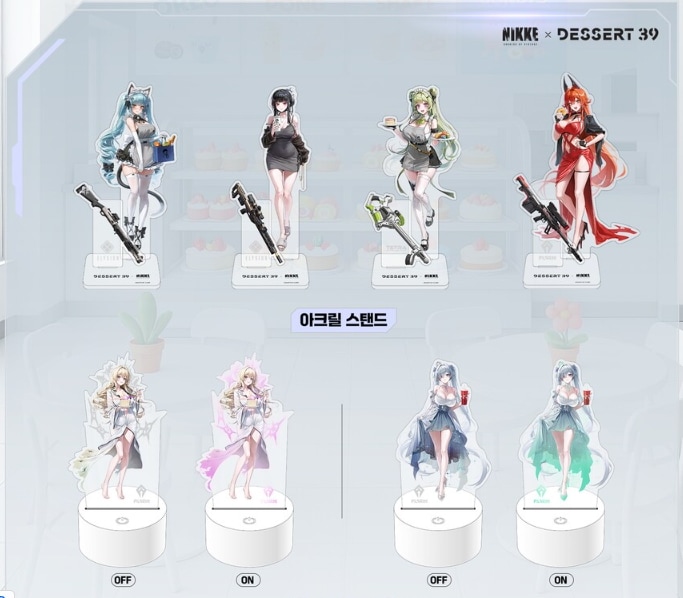 NIKKEデザート39フルセット（キーリング+アクリルスタンド+ムード灯など） 勝利の女神NIKKE 韓国 デザート39 クラウン アクリルスタンド
