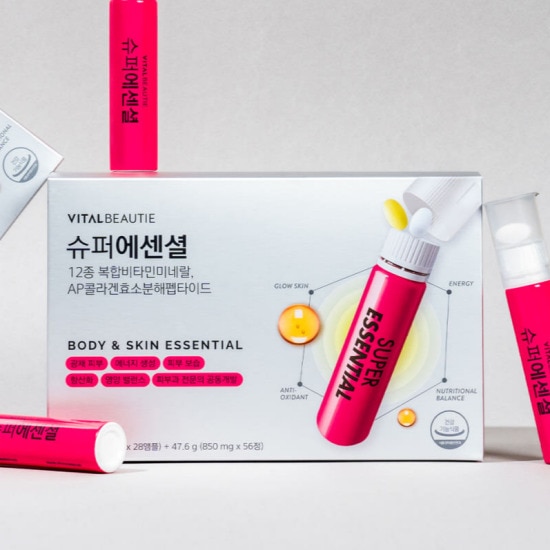 バイタルビューティースーパーエッセンシャル肌健康ブースターショット活力体力管理28本