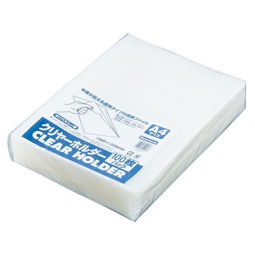 （まとめ買い）ビュートン クリヤーホルダーA4-100枚パック CH-A4-W100 00070223 [x3]
